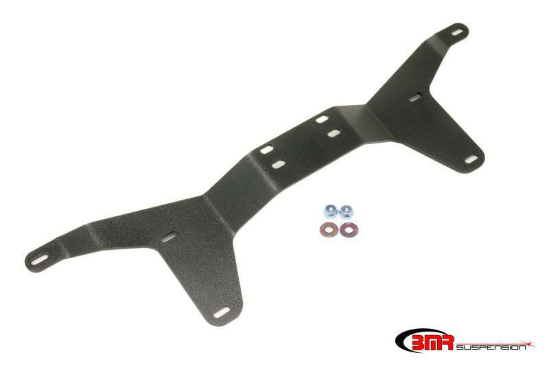 BMR 05-14 S197 Mustang Rear Driveshaft Tunnel Brace - Black Hammertone Chassis Bracing BMR Suspension