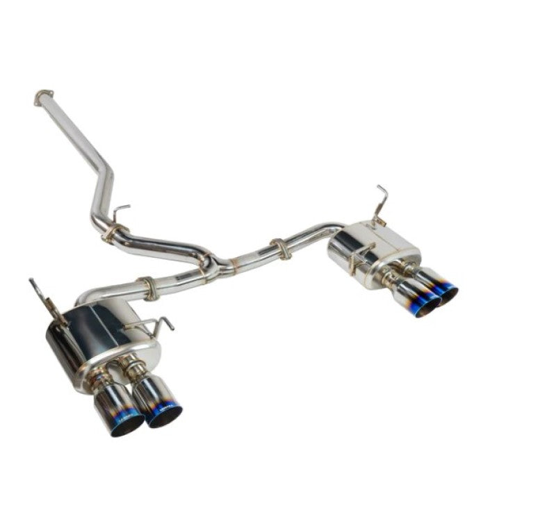 Remark 22+ Subaru WRX (VB) Sports Touring Spec - 4in. Burnt SS Quad Tips (Non-Resonated) Catback Remark