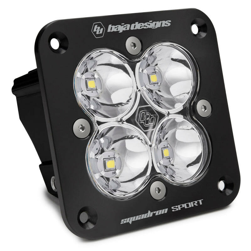 Baja Designs Squadron Sport Black Flush Mount LED Spot - Clear Light Bars & Cubes Baja Designs