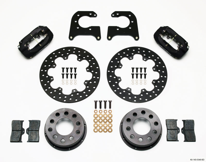 Wilwood Forged Dynalite Rear Drag Kit Drilled Rotor 58-64 Olds/Pont .690in Studs Big Brake Kits Wilwood