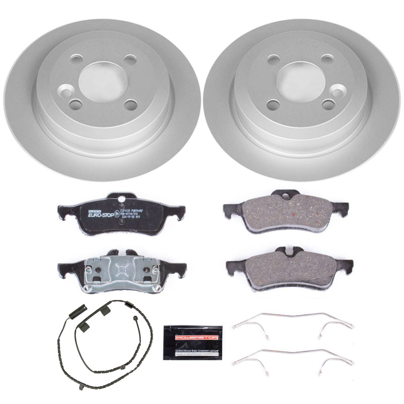 Power Stop 07-08 Mini Cooper Rear Euro-Stop Brake Kit Brake Kits - OE PowerStop