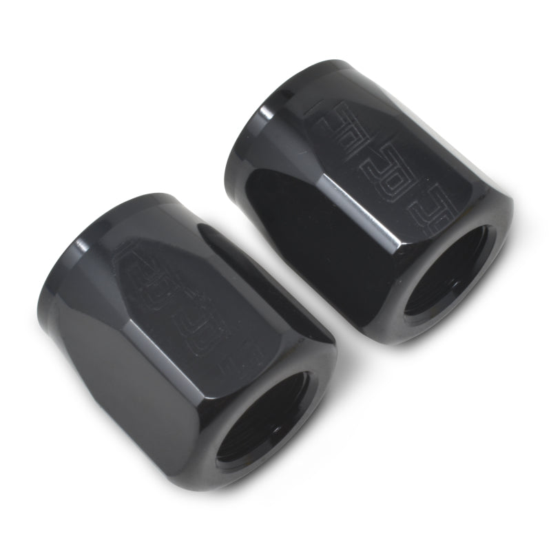 Russell Performance 2-Piece -10 AN Full Flow Swivel Hose End Sockets (Qty 2) - Polished and Black Fittings Russell