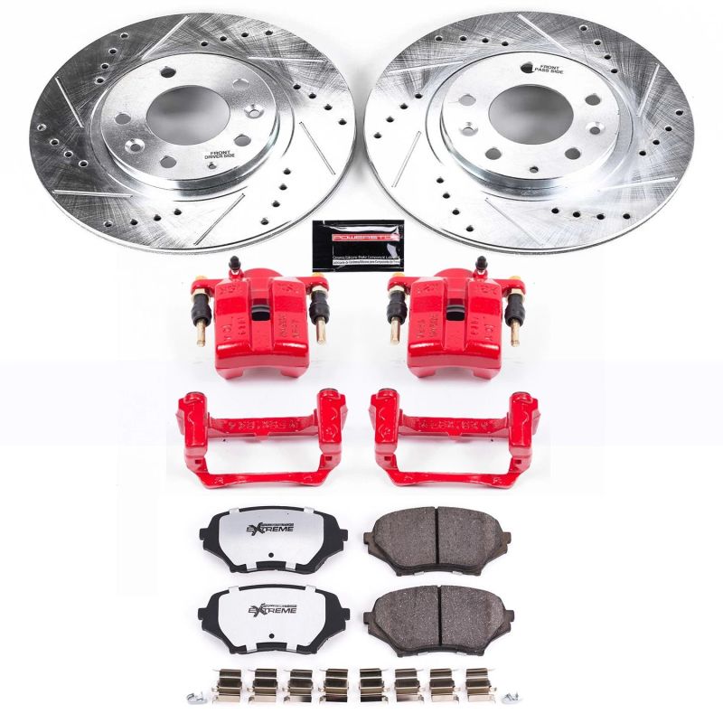 Power Stop 06-15 Mazda MX-5 Miata Front Z26 Street Warrior Brake Kit w/Calipers Brake Kits - Performance D&S PowerStop