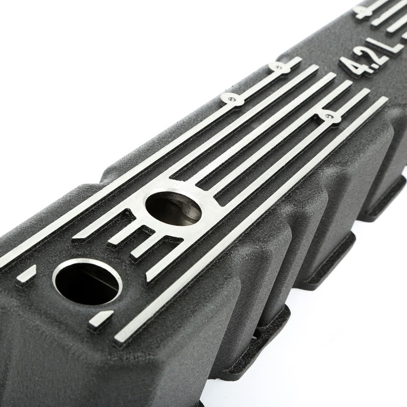 Omix Black Aluminum Valve Cover Kit 4.2L 81-86 CJ Valve Covers OMIX