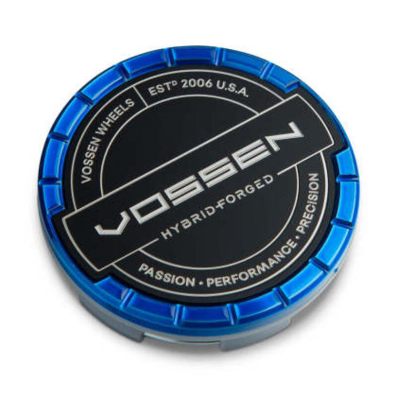 Vossen Billet Sport Cap 1.0 - Large - Hybrid Forged - Transparent Blue Wheel Center Caps Vossen