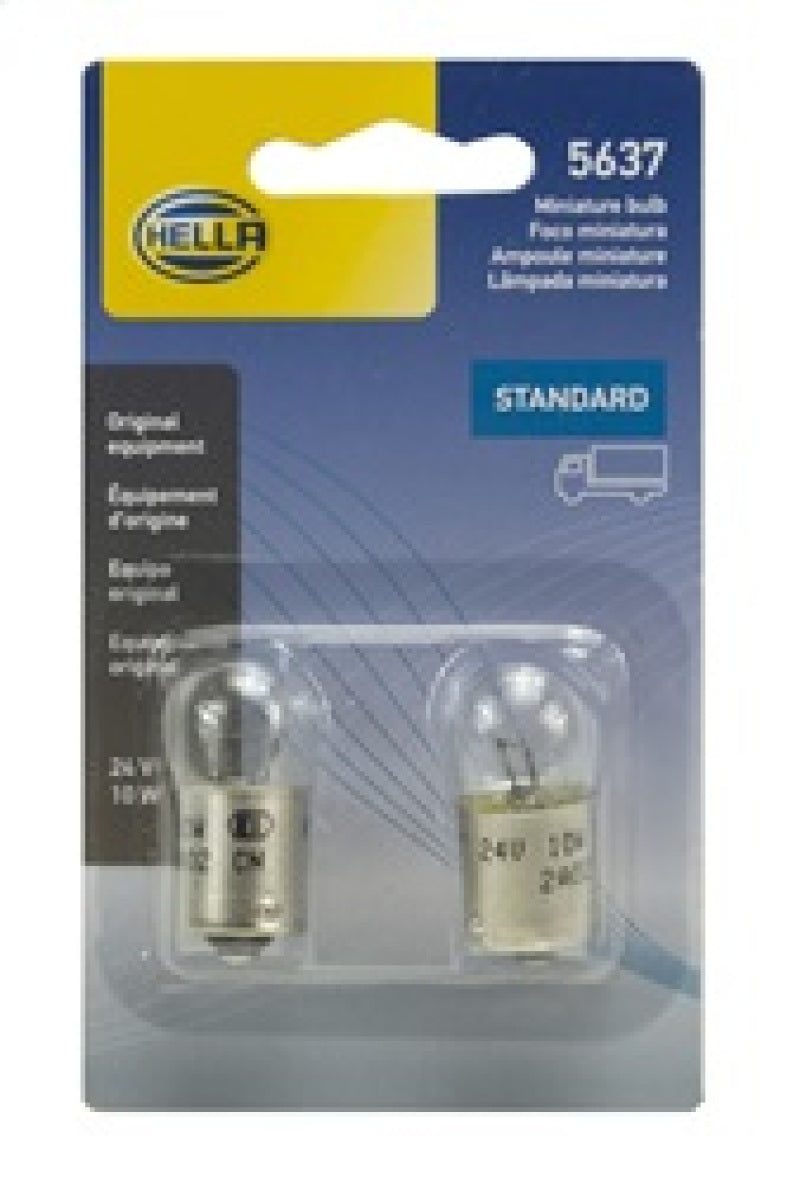 Hella Bulb 5637 24V 10W Ba15S B6 (2) Bulbs Hella