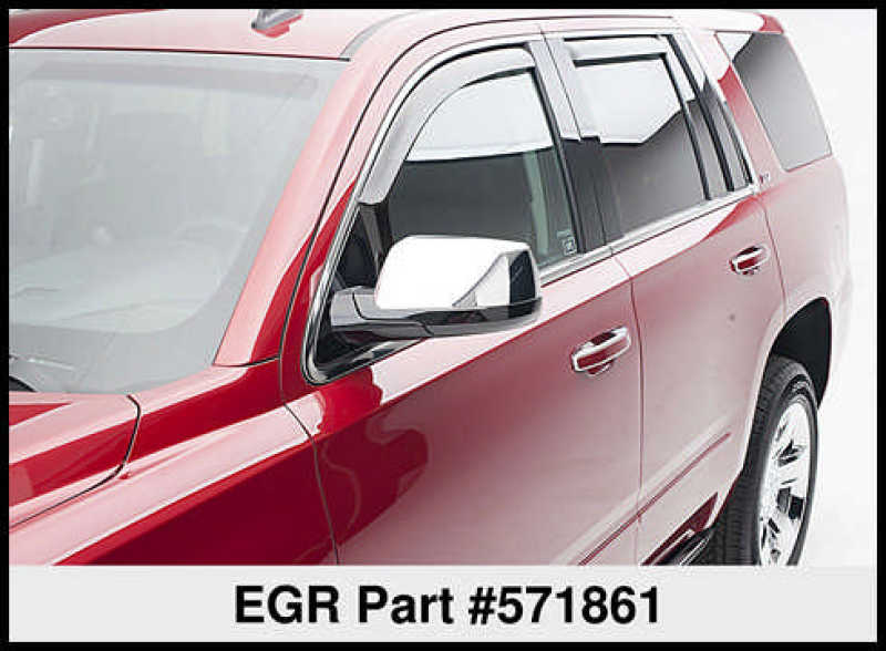 EGR 15+ Chevy Tahoe/GMC Yukon In-Channel Window Visors - Set of 4 (571861) Wind Deflectors EGR