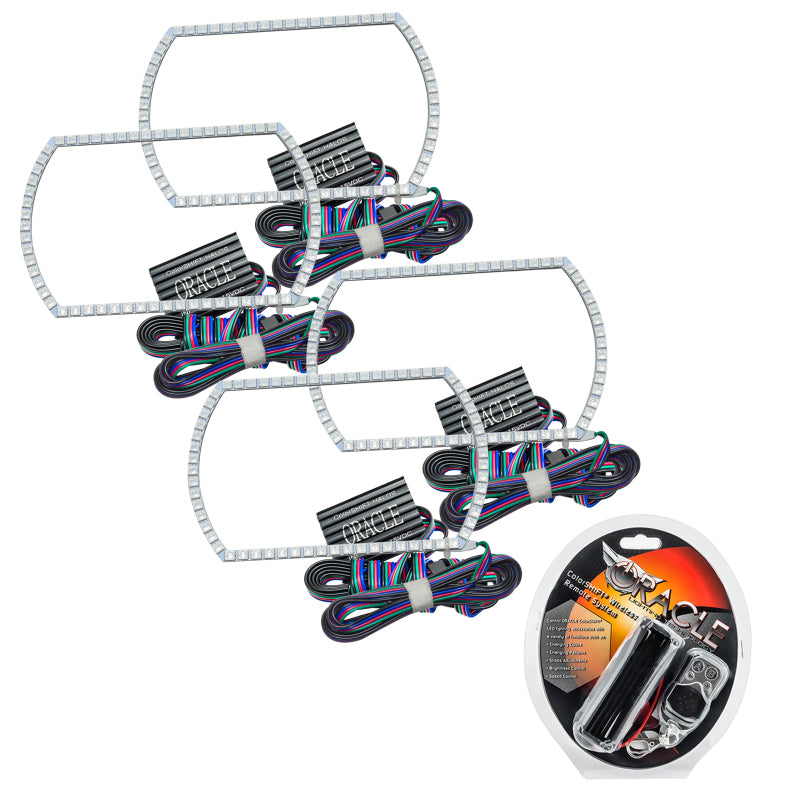 Oracle Chevrolet Silverado 07-13 Halo Kit Square Style - ColorSHIFT Headlights ORACLE Lighting