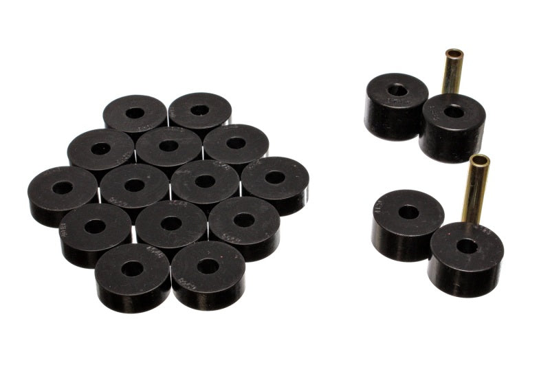 Energy Suspension 74-75 Jeep CJ5/CJ7/CJ8 Scrambler Black Body (Cab) Mount Set Bushing Kits Energy Suspension