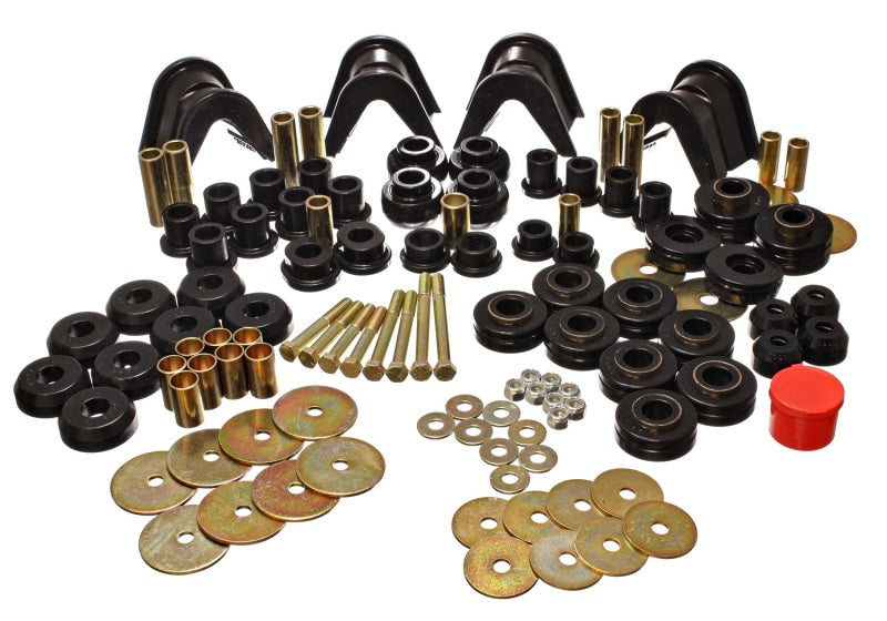 Energy Suspension 66-77 Ford Bronco 4WD (w/ 4 Deg C-Bushings) Black Hyper-Flex Master Bushing Set Bushings - Full Vehicle Kits Energy Suspension