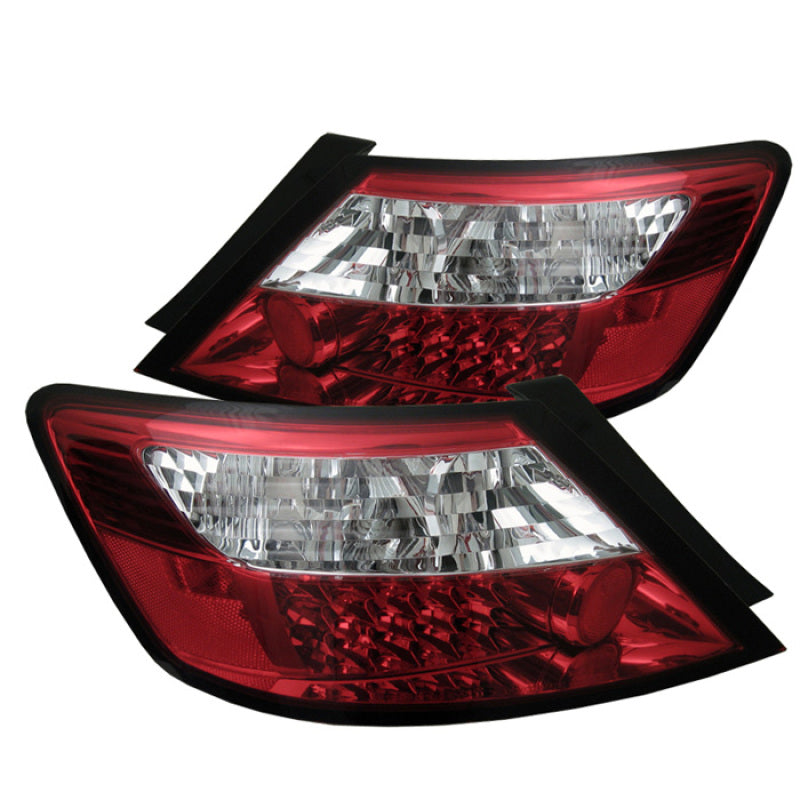 Spyder Honda Civic 06-08 2Dr LED Tail Lights Red Clear ALT-YD-HC06-2D-LED-RC Tail Lights SPYDER