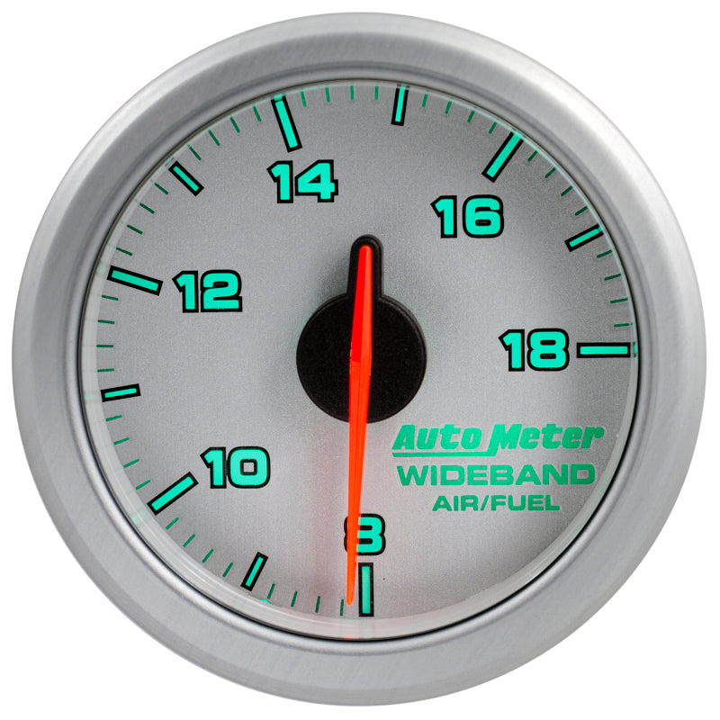 Autometer Airdrive 2-1/6in Wideband Air / Fuel Gauge 10:1-17:1 ARF Range - Silver Gauges AutoMeter