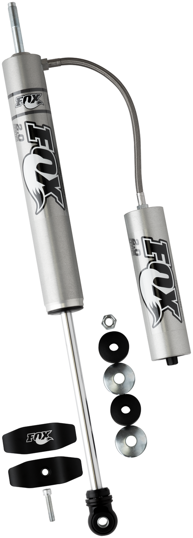 Fox 2.0 Performance Series 10.1in. Smooth Body Remote Res. Shock w/Stem Mount / Std Travel - Black Shocks and Struts FOX