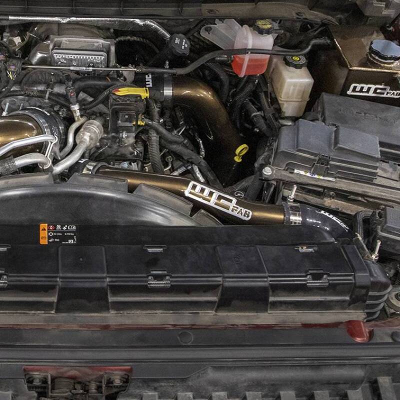 Wehrli 20-25 Chevrolet 6.6L L5P Duramax Upper Coolant Pipe - Chevy Orange Radiator Hoses Wehrli