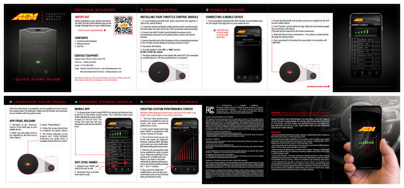 AEM 03-20 Toyota Tacoma/4Runner/FJ Cruiser Throttle Control Module Throttle Controllers AEM