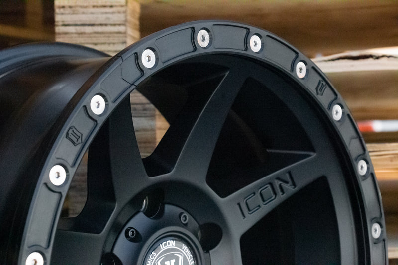 ICON 17in Compression/Alpha/Rebound Wheel Rock Ring Kit (20 Bolt) Body Armor & Rock Rails ICON