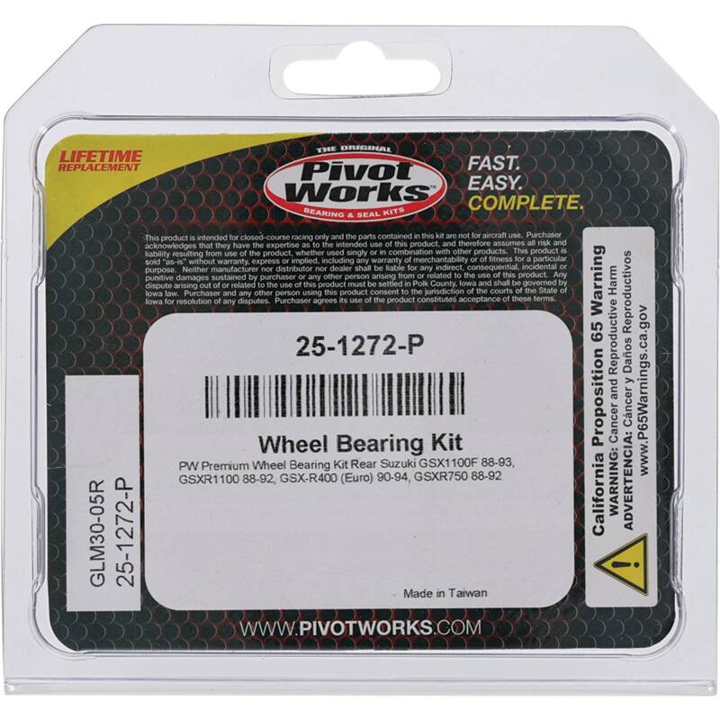 Pivot Works Suzuki Wheel Bearing Kit Premium Bearings Control Arms Pivot Works