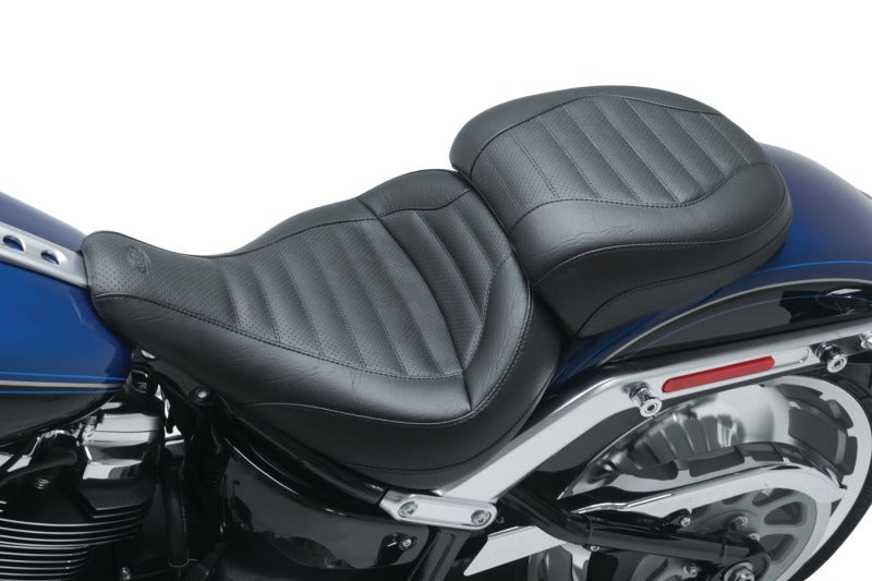 Mustang 18-23 Harley Fat Boy Standard Touring Passenger Seat - Black Passenger Motorcycle Seats Mustang Motorcycle