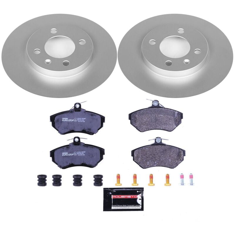 Power Stop 95-02 Volkswagen Cabrio Front Euro-Stop Brake Kit Brake Kits - OE PowerStop