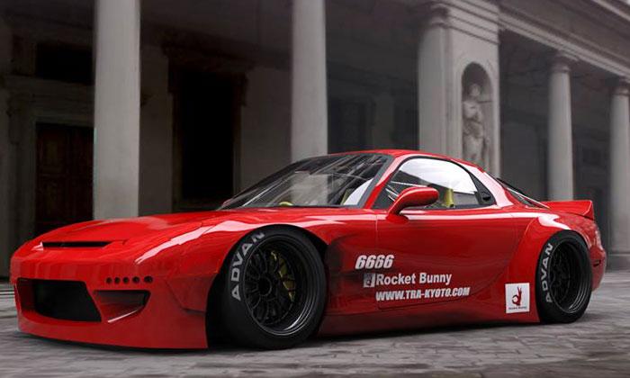 GReddy 92-02 Mazda RX-7 Rocket Bunny FD3S Duck-Tail Wing V2 Spoilers GReddy