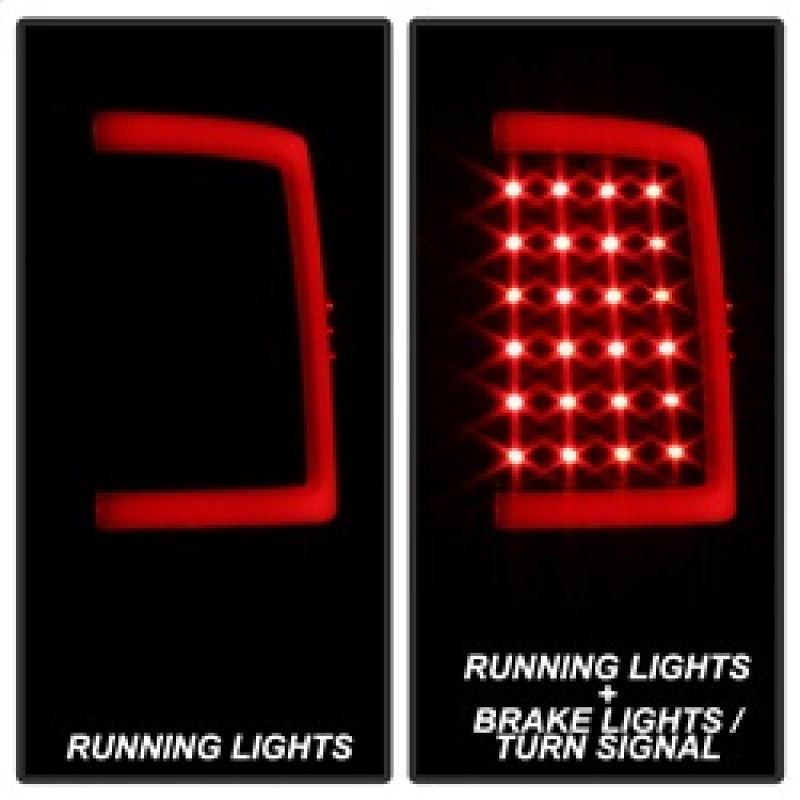 xTune 13-18 Dodge Ram 1500 (LED Model Only) LED Tail Lights - Blk Smk (ALT-ON-DRAM13V2-LBLED-BSM) Tail Lights SPYDER