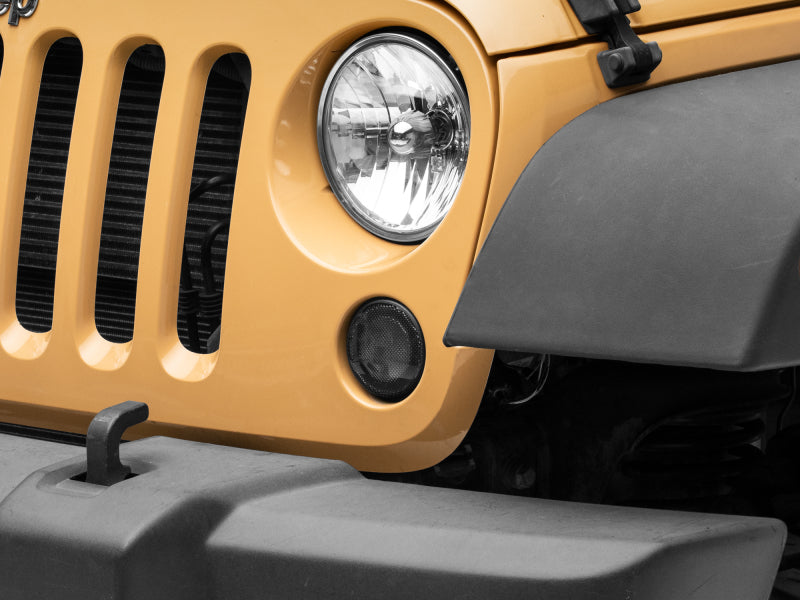 Raxiom 07-18 Jeep Wrangler JK Axial Series LED Turn Signals w/ Halo (Smoked) Headlights Raxiom