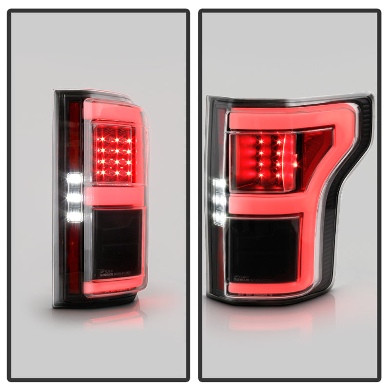 Spyder 18-20 Ford F150 w/ Rear Blind Spot LED Tail Lights - Black (ALT-YD-FF15018BS-LED-BK) Tail Lights SPYDER