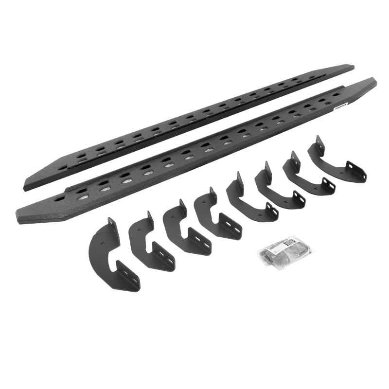 Go Rhino 07-21 Toyota Tundra DC 4DR RB20 Slim Running Boards Kit (Incl. Brackets) - Bedliner Coating Running Boards Go Rhino