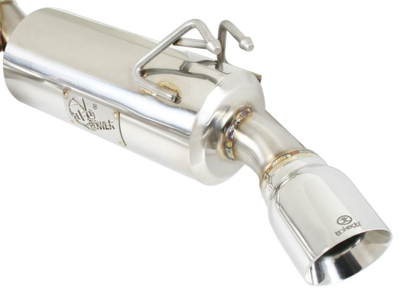 aFe Takeda Exhaust 304SS Dual Cat-Back w/ Polished Tips 08-13 Mitsubishi Lancer Evo X L4 2.0L Turbo Turbo Back aFe