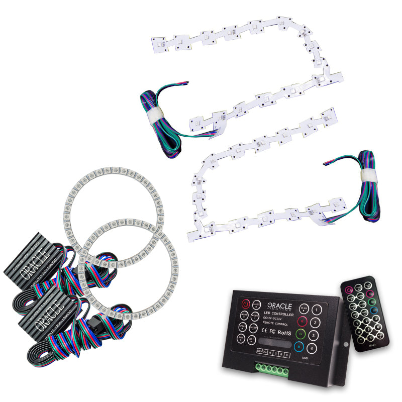 Oracle 11-19 Chrysler 300C DRL Upgrade w/ Halo Kit - ColorSHIFT w/ 2.0 Controller Headlights ORACLE Lighting