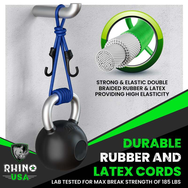 Rhino USA 28Pc Bungee Cord Assortment Cargo Tie-Downs Rhino USA