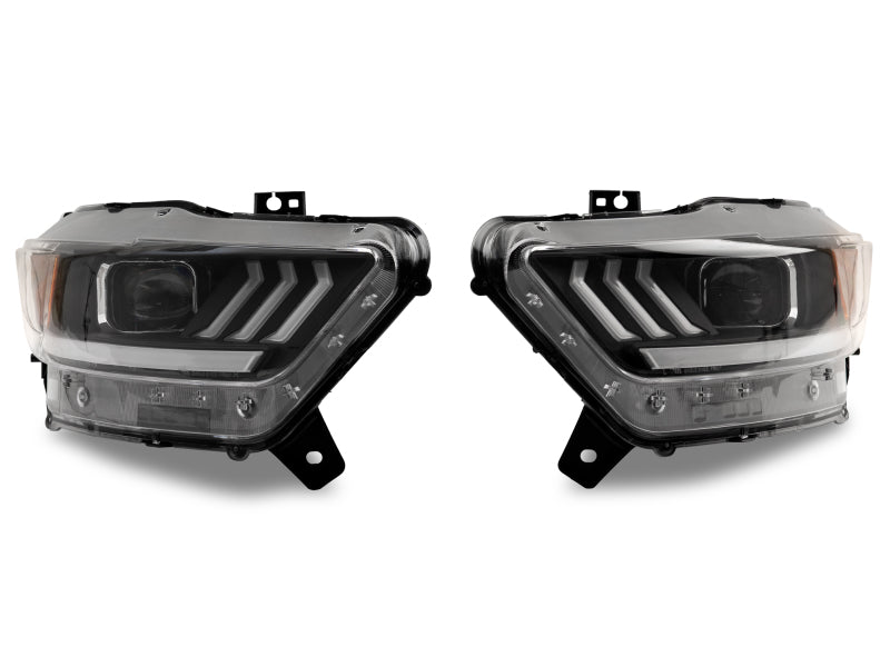 Raxiom 15-17 Ford Mustang GT350 GT500 LED Projector Headlights- Black Housing (Clear Lens) Headlights Raxiom