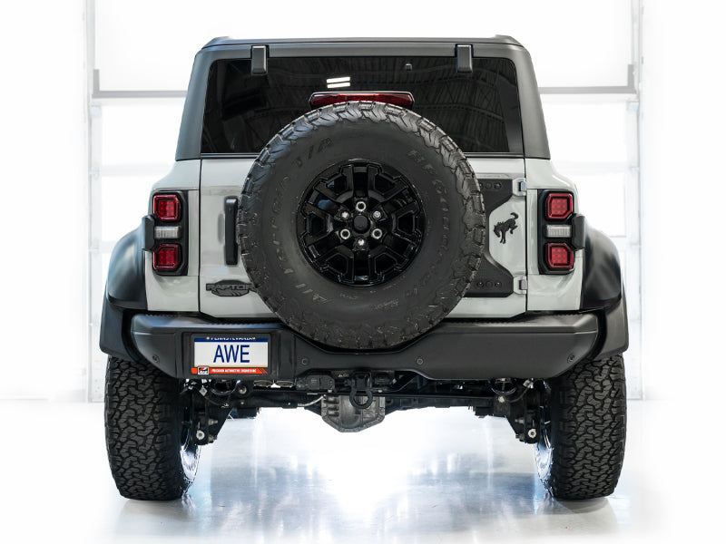 AWE Tuning 22-24 Ford Bronco Raptor 4WD Dual BashGuards Cat-Back SwitchPath Exhaust (No Tips) Catback AWE Tuning