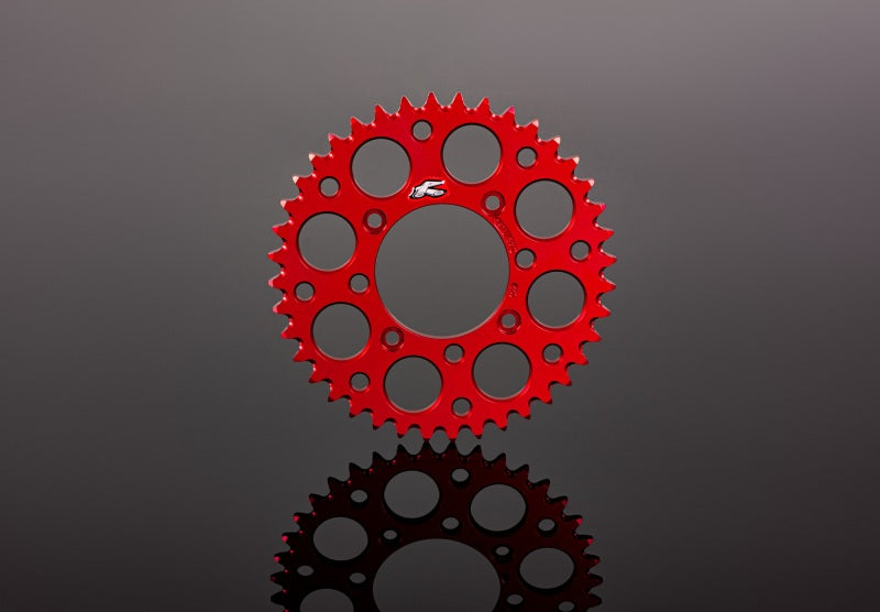 Renthal 2019 GasGAs TXE Rear Grooved Sprocket - Red 520-42P Teeth Sprockets Renthal