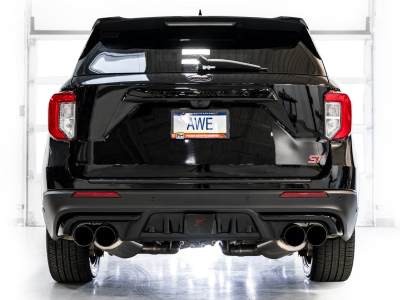 AWE Tuning 2020+ Ford Explorer ST Touring Edition Exhaust w/ Diamond Black Tips Catback AWE Tuning