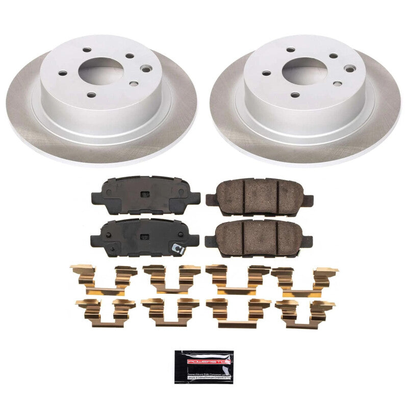Power Stop 07-10 Nissan Altima Rear Semi-Coated Rotor Kit Brake Kits - Performance Blank PowerStop