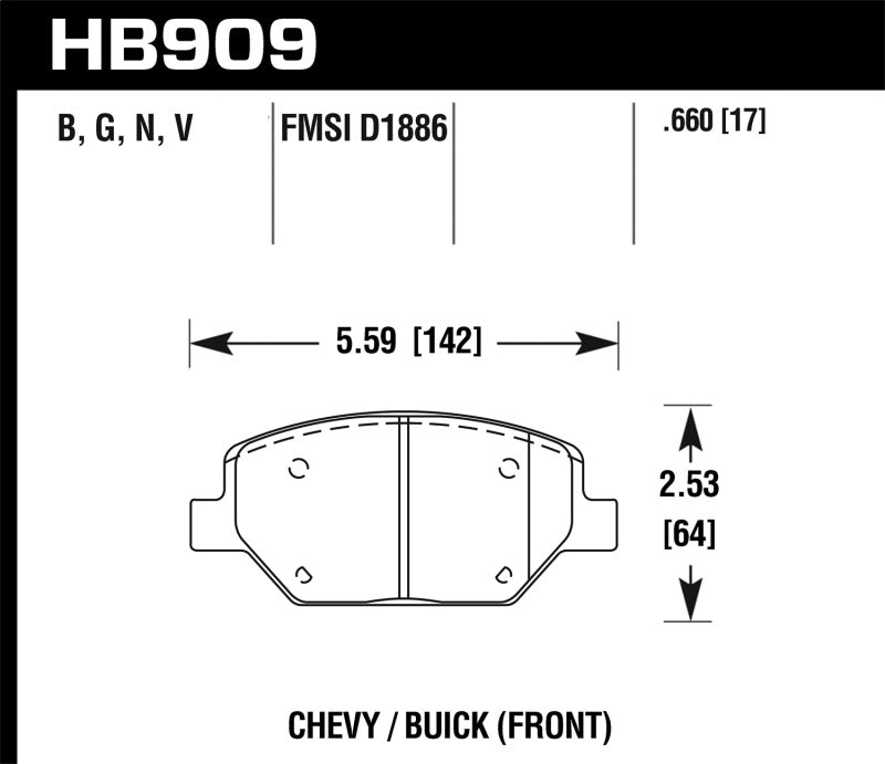 Hawk 16-18 Chevrolet Camaro LTS Street Front Brake Pads Brake Pads - OE Hawk Performance