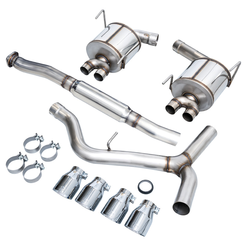 AWE Tuning Subaru STI VA / WRX GV / STI GV Sedan Touring Edition Exhaust - Chrome Silver Tip (102mm) Catback AWE Tuning