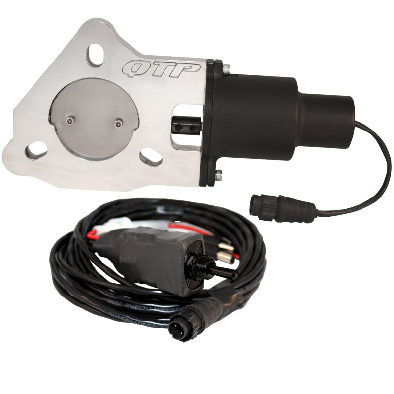 QTP 2.25in Bolt-On QTEC Electric Cutout Valve - Single Exhaust Cutouts QTP