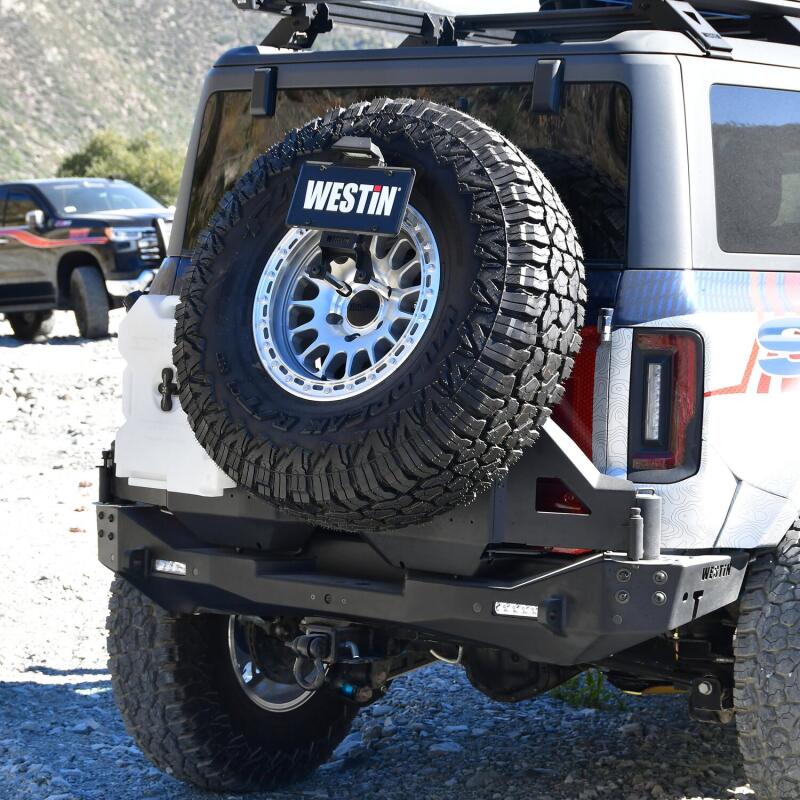 Westin 18-25 Wrangler JL Aceessory For XTS Rear - P/S Swingout - Tex. Blk Bumpers - Steel Westin