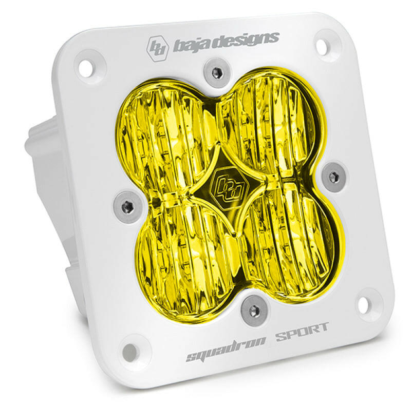 Baja Designs Squadron Sport White Wide Cornering Pattern Flush Mount LED Light Pod - Amber Light Bars & Cubes Baja Designs