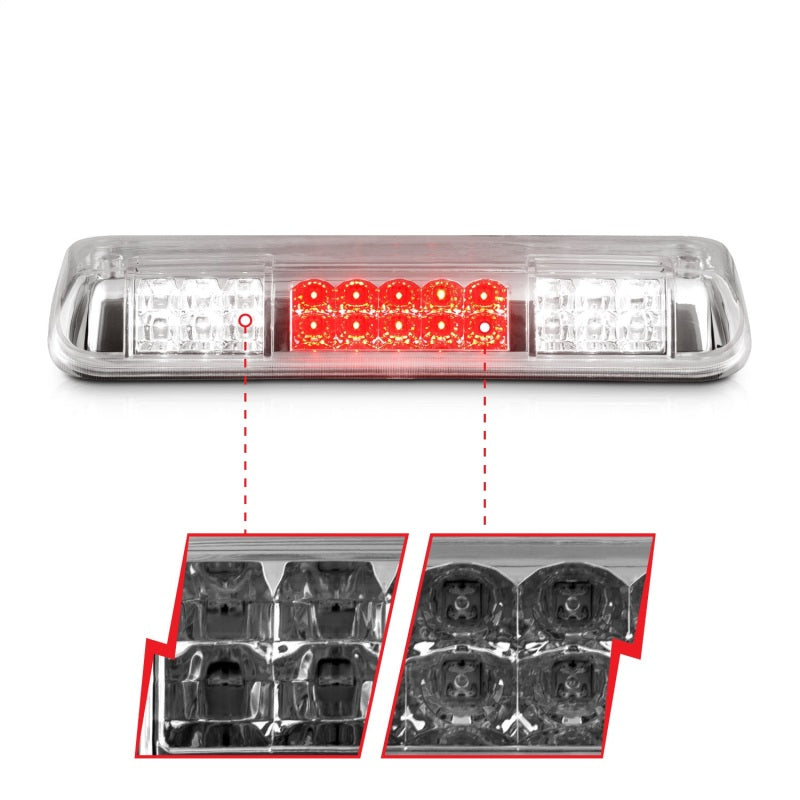 ANZO 2004-2008 Ford F-150 LED 3rd Brake Light Chrome B - Series Lights Corner ANZO