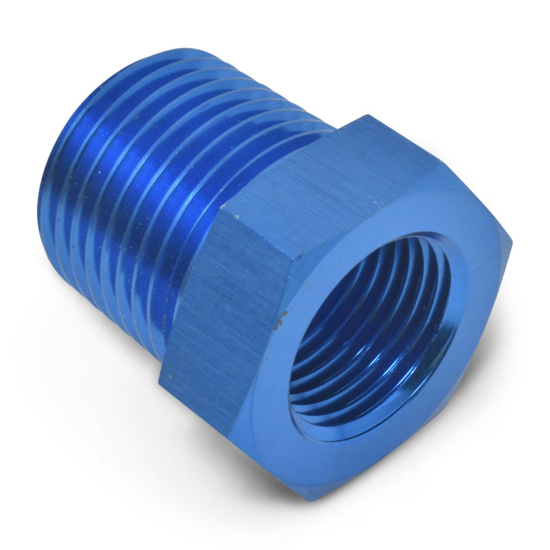 Russell Performance 1/2in Male to 1/4in Female Pipe Bushing Reducer (Blue) Fittings Russell