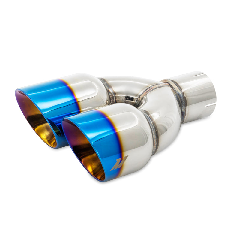 Mishimoto Dual Offset Tips 2.5in Inlet 3in Outlet Slash Cut - Burnt Turbo Inlets Mishimoto