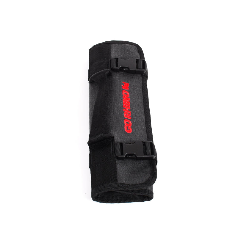 Go Rhino XVenture Gear Tool Wrench Roll - Small (3.5x3.5in. Closed) 12oz Waxed Canvas - Black Cargo Boxes & Bags Go Rhino