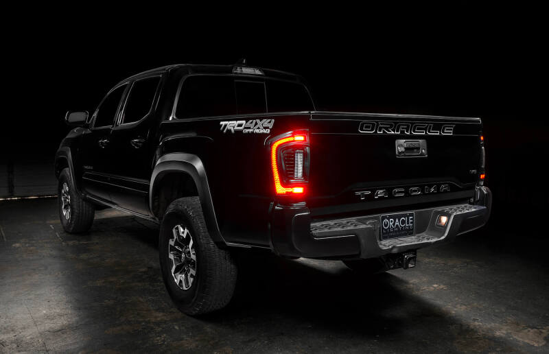 Oracle Lighting 16-23 Gen 3 Toyota Tacoma Black Series Flush Style LED Tail Lights Tail Lights ORACLE Lighting