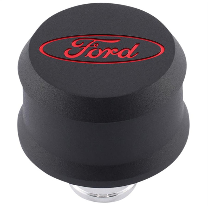 Ford Racing Slant Edge Breather - Black/Red Engine Breather Filters Ford Racing