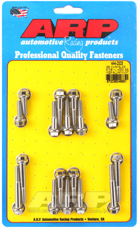 ARP SB Chrysler 5.7/6.1L Hemi hex aluminum intake manifold bolt kit Hardware Kits - Other ARP