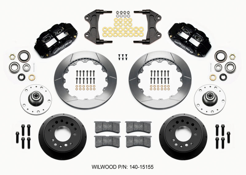 Wilwood Narrow Superlite 6R Front Hub Kit 12.88in WWE ProSpindle (5x4.75in 5x5.00in Hub) Big Brake Kits Wilwood