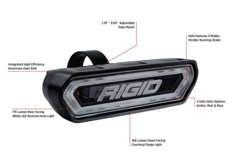 Rigid Industries Chase Tail Light Kit w/ Mounting Bracket - Amber Tail Lights Rigid Industries